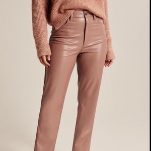 Abercrombie & Fitch Pink Leather Pants